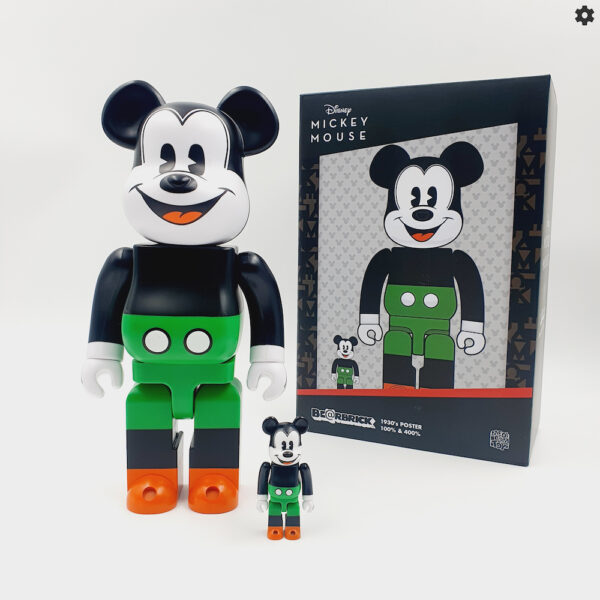 BE@BRICK MICKEY MOUSE 1930 400% 100% 2022 - Front View