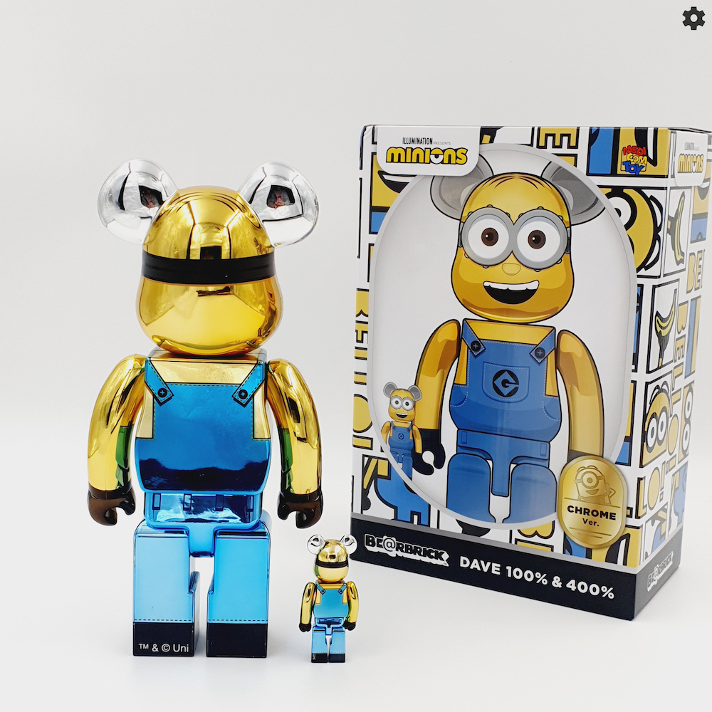 BE@RBRICK DAVE CHROME Minions Ver. 100％ & 400％ 2022