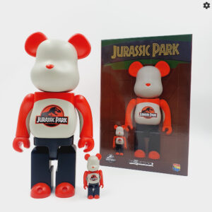 BE@RBRICK JURASSICK PARK 400% 100% 2022 - Front View