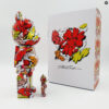 MEDICOM TOY - BE@RBRICK SHUN SUDO 100％ &amp; 400％ 400 & 100 Bearbrick set - Unique Mr. Scarlet design by Shun Sudo