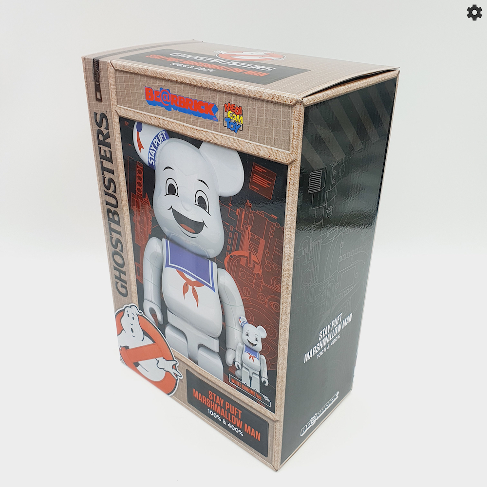 BE@RBRICK STAY PUFT MARSHMALLOW MAN WHITE CHROME 100％ & 400％ 2022