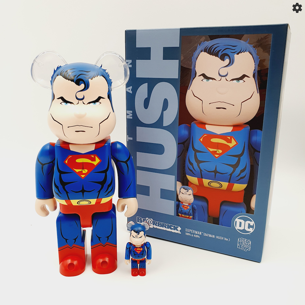 人気商品！】 ベアブリック400%&100%SUPERMAN/BATMAN Ver. HUSH SF 