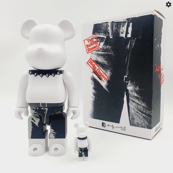 BE@RBRICK THE ROLLING STONES STICKY FINGERS 400% 100% 2022 - Front View