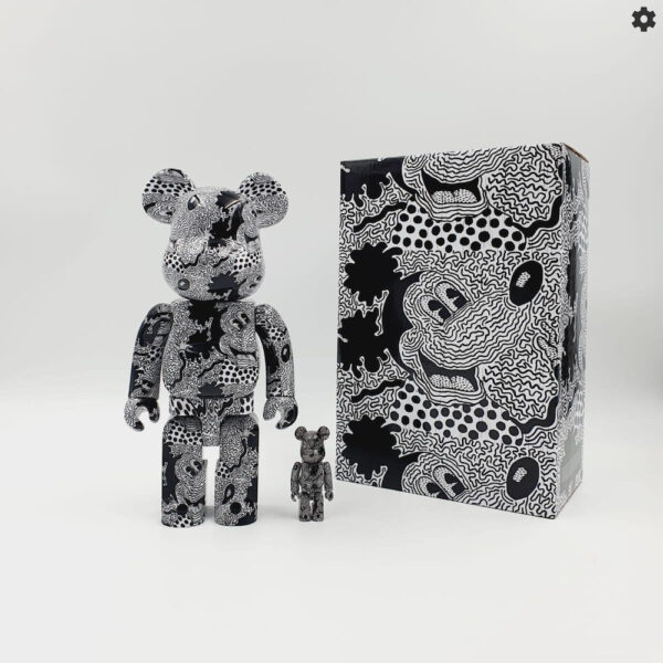 BE@RBRICK MICKEY MOUSE X KEITH HARING USA EXCLUSIVE 400% 100% 2020 - Front View