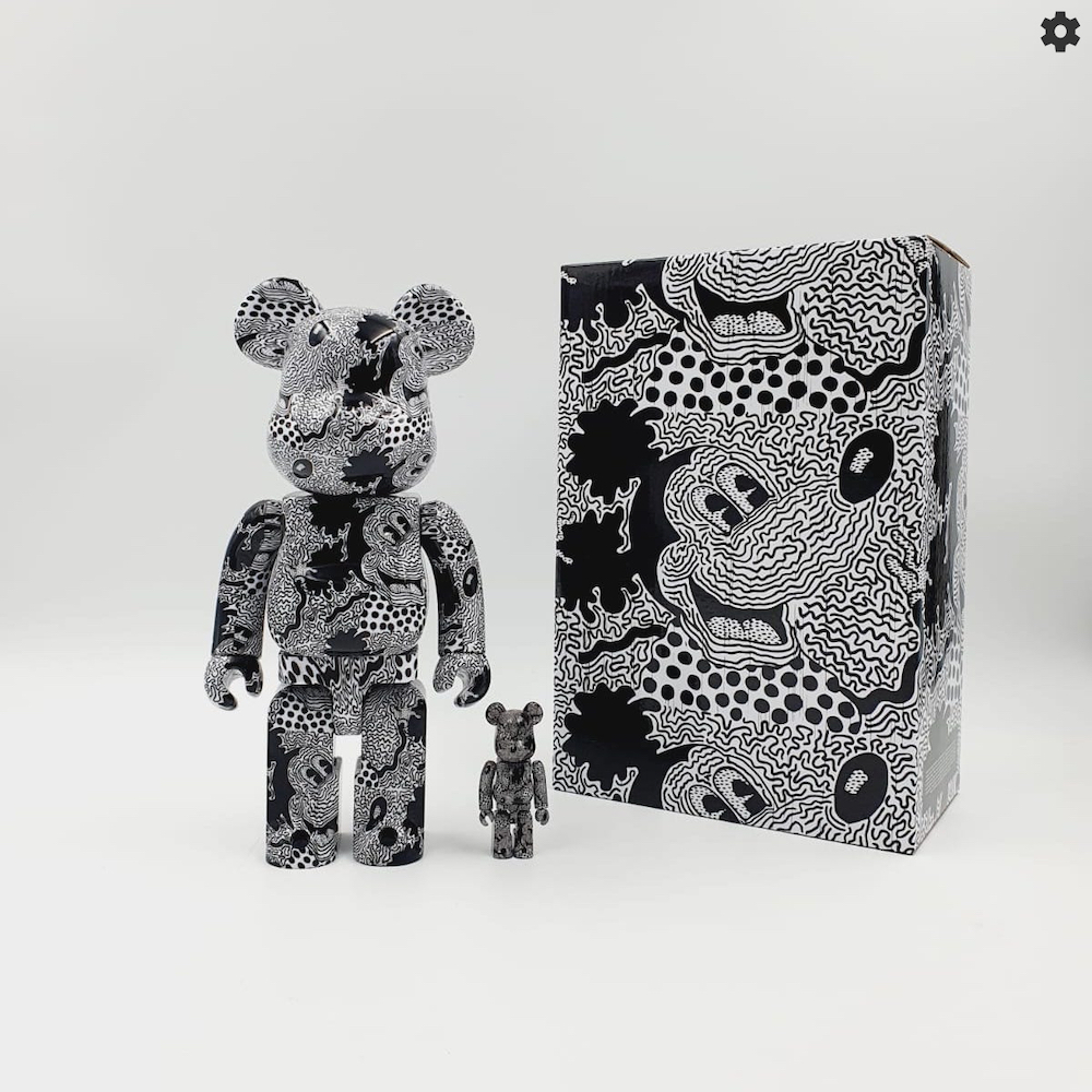 BE@RBRICK MICKEY MOUSE X KEITH HARING USA EXCLUSIVE 400% 100%