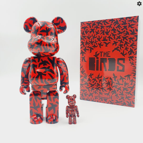 BE@RBRICK THE BIRDS X ALFRED HITCHCOCK 400% 100% - Front View