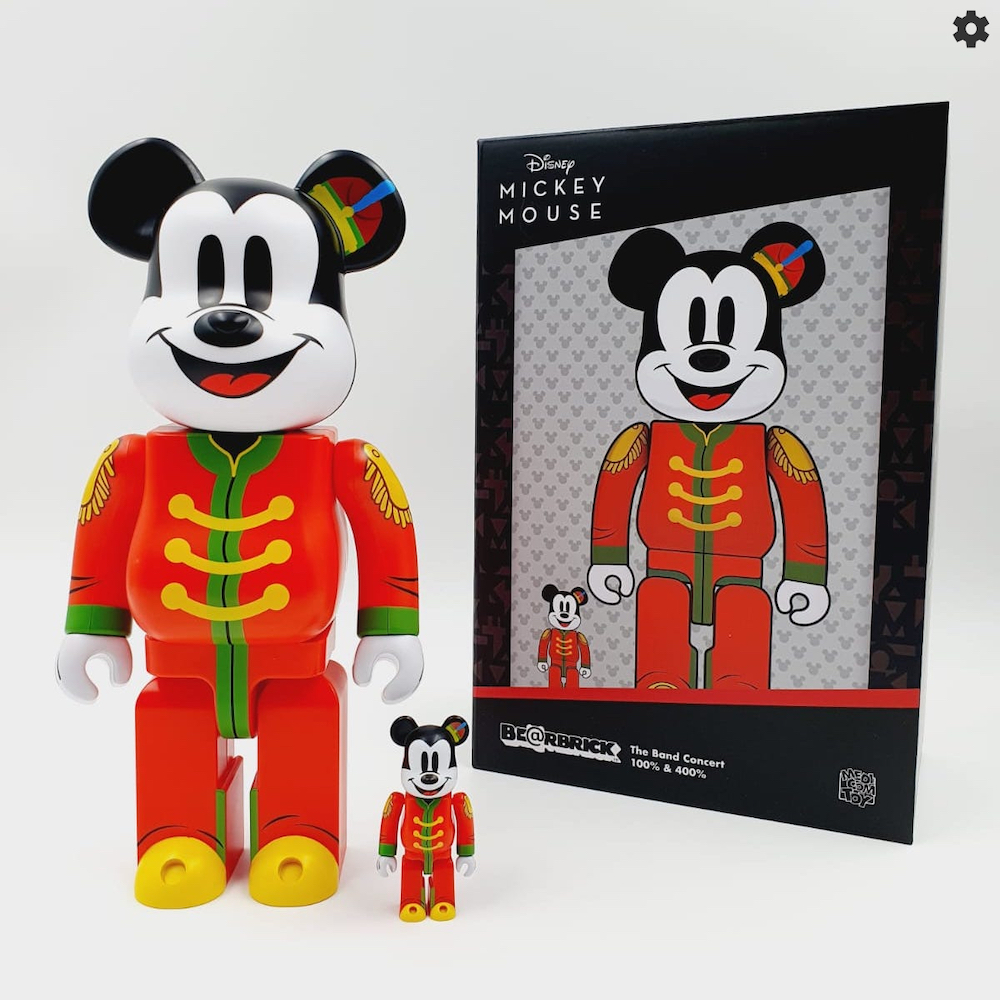 BE@RBRICK MICKEY MOUSE THE BAND CONCERT 400% 100%