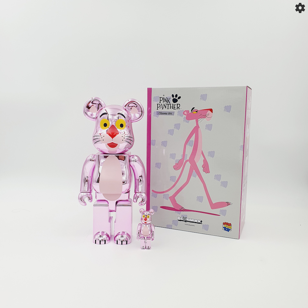 BE@RBRICK pink panther CHROME 100%&400%