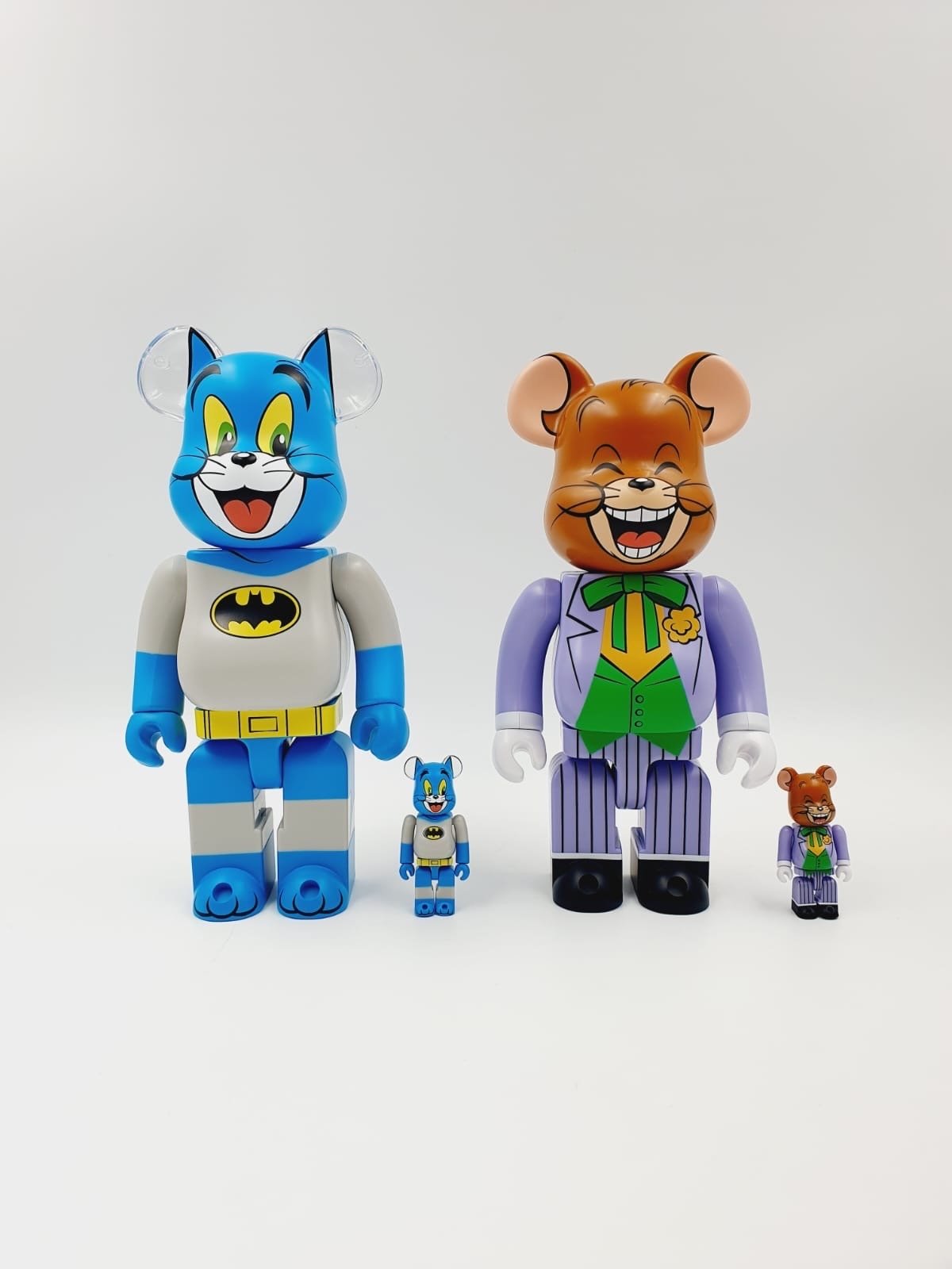 Tom & Jerry x Be@rbrick - Tom & Jerry Batman Joker 400% 100% set Bearbrick  Medicom Toy 2023 - The Factory Concept Store