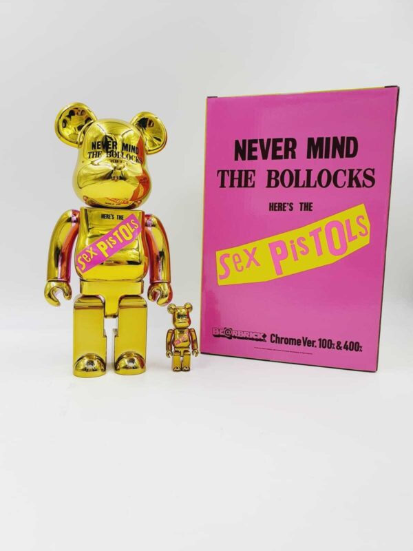 Sex Pistols x Medicom Toy Be@rbrick - Sex Pistol Never Mind The Bollocks Chrome edition 400% 100% Bearbrick 2024