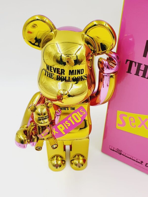 Sex Pistols x Medicom Toy Be@rbrick - Sex Pistol Never Mind The Bollocks Chrome edition 400% 100% Bearbrick 2024 - Image 6