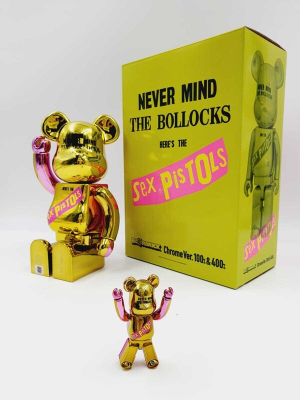 Sex Pistols x Medicom Toy Be@rbrick - Sex Pistol Never Mind The Bollocks Chrome edition 400% 100% Bearbrick 2024 - Image 7